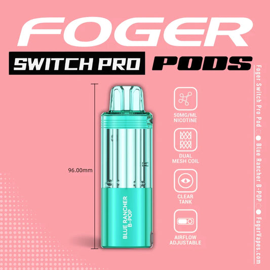 Blue Rancher B-POP Foger Switch Pro Pod 30K Puffs ( Pod Only )